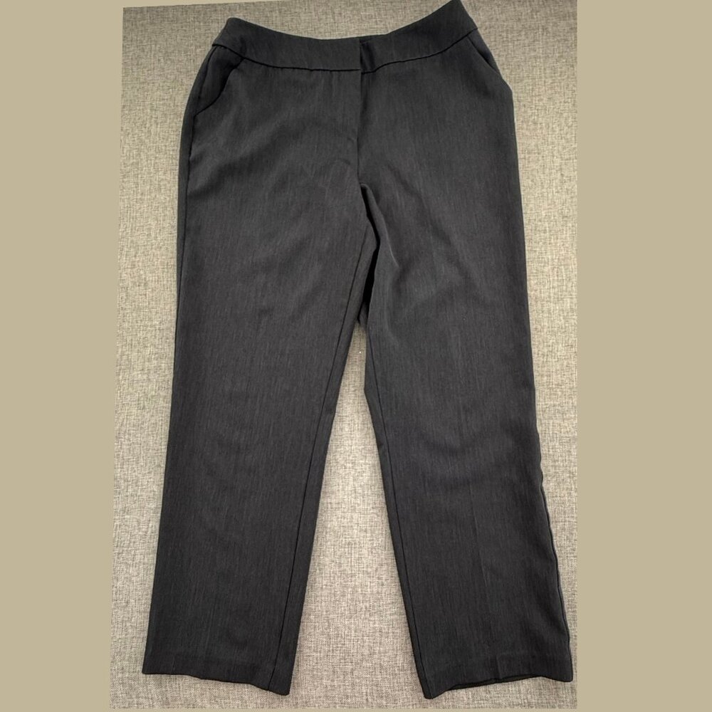 Investments Petites Dress Pants Charcoal Gray 4Petite Straight Leg Work, Office,